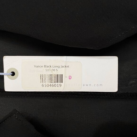 NWT GF Collection Vance Black Long Sheer Cardigan With Pockets - Picture 7 of 10